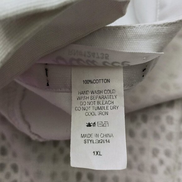 BLEU ICE Denim White Jacket. Plus Size 1XL - Picture 7 of 7